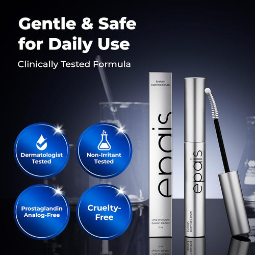 Eyelash Growth Serum & Lash Conditioner, 7 Peptide & Biotin Formula for Longer & Fuller Looking Lashes and Brows, Prostaglandin-Free, Jumbo 15Ml (3+ Month Supply), Korean Lash Serum