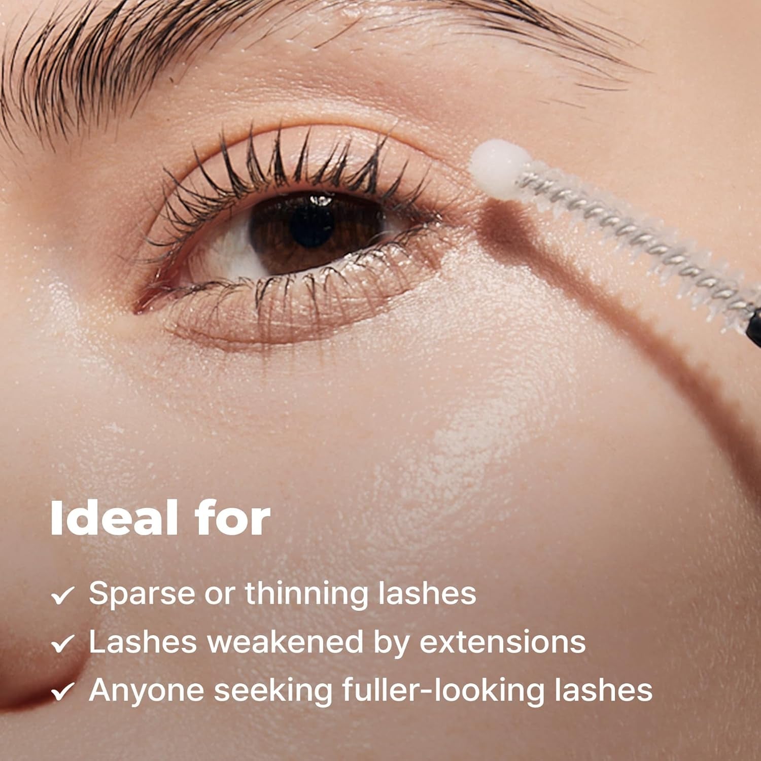 Eyelash Growth Serum & Lash Conditioner, 7 Peptide & Biotin Formula for Longer & Fuller Looking Lashes and Brows, Prostaglandin-Free, Jumbo 15Ml (3+ Month Supply), Korean Lash Serum